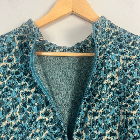 New Tyler Boe Mindy Jacquard Dress in turquoise blue crème size medium - Picture 10 of 11